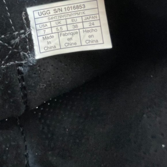 Ugg Gently preowned Women's Suede Black BOOTS SIZE 7 - Picture 7 of 8